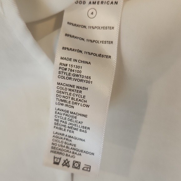 Good American Cut in Woven Tank in Ivory color size 4-XL new with tag - Picture 16 of 16